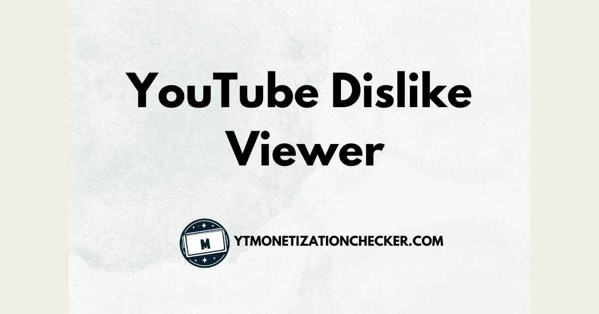 YouTube Dislike Viewer banner