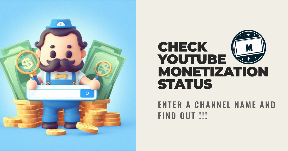 Youtube monetizaton checker banner